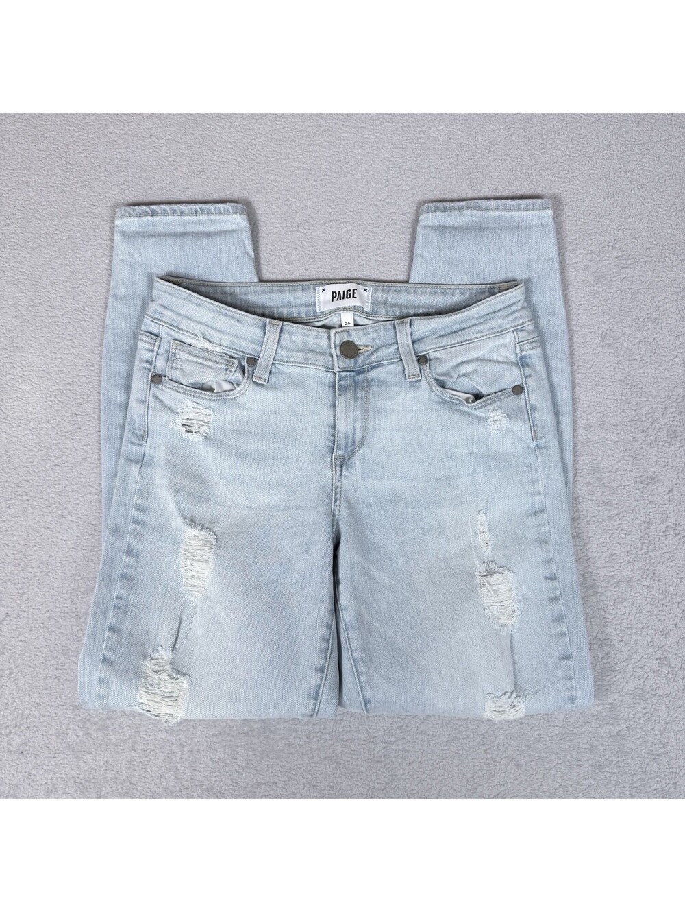 PAIGE‎ Jeans Women's Blue Light Wash Size 26 Verdugo Crop Stretch